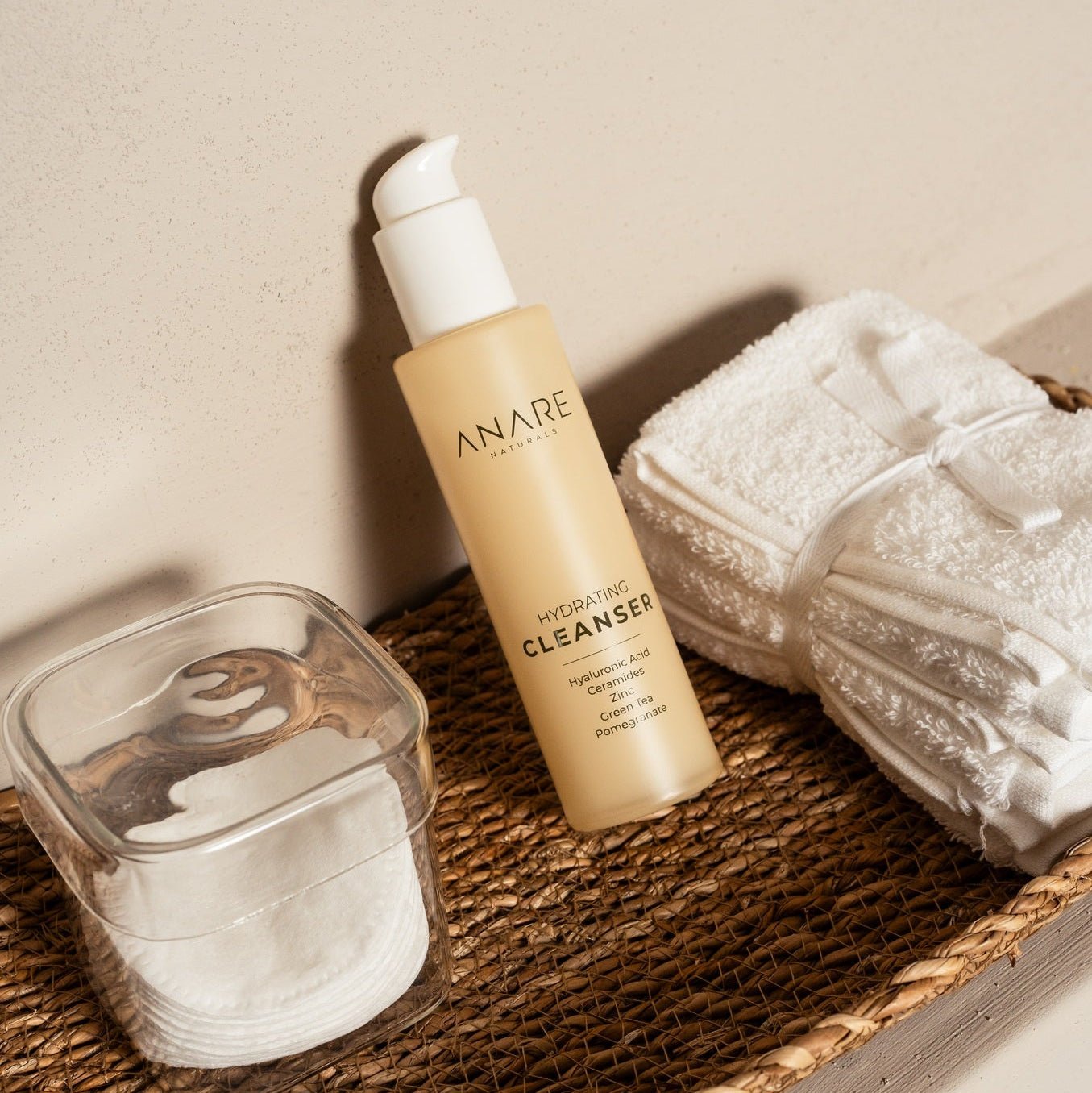 Anare Hydrating Cleanser in bathroom