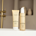 Two skincare products from ANARE on a shelf with a blurred background